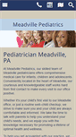 Mobile Screenshot of meadvillepediatrics.com
